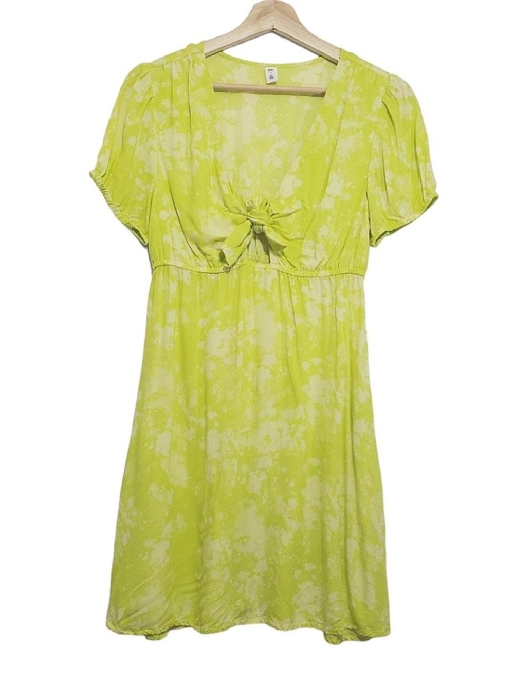 BP Yellow Tie-Front Empire-Waist Dress